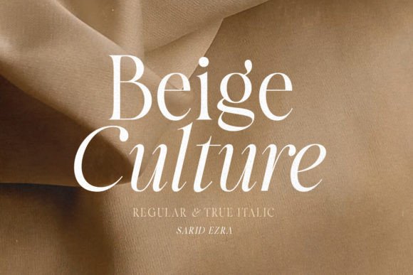 Beige Culture: A Modern Serif for Timeless Design