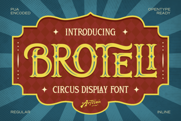 Broteli: A Vintage Display Font with Carnival Charm