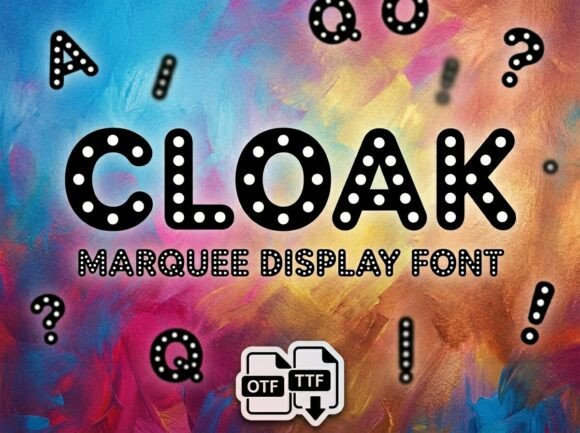Cloak: A Bold Marquee Display Font for Vintage Glamour