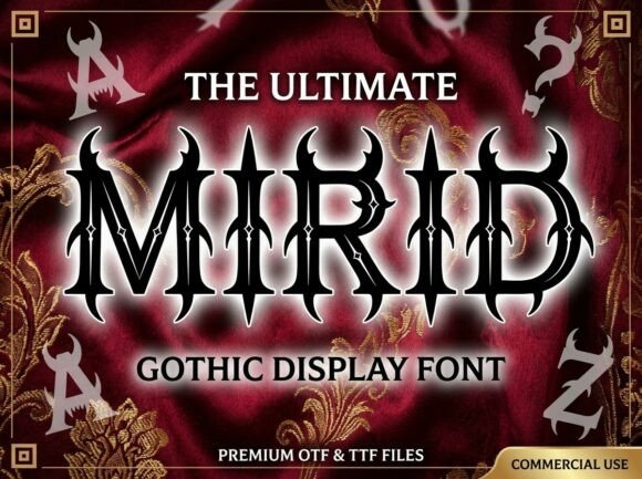 Mirid: Unleashing a Shadow-Bound Gothic Typeface