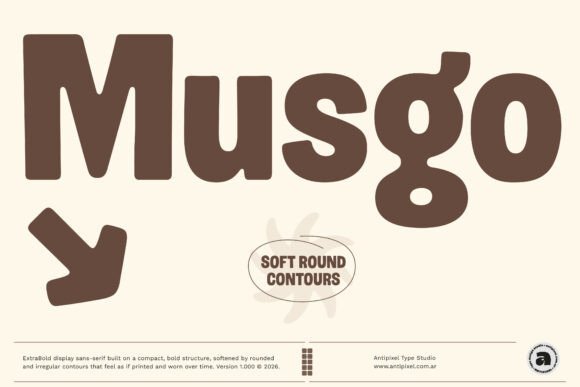 Musgo: The ExtraBold Sans with a Worn, Human Touch