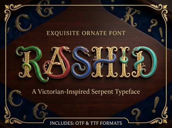 Rashid: A Victorian Typeface with a Serpent's Allure