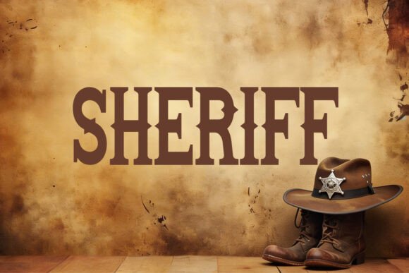 Sheriff - Premium Vintage Western: Commanding the Frontier of Design