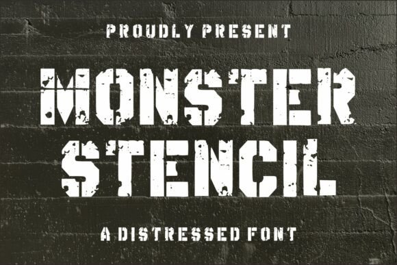 Unleash Raw Power: The Monster Stencil Font